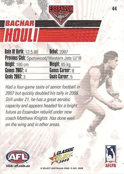2008 Select AFL Classic #44 Bachar Houli Back